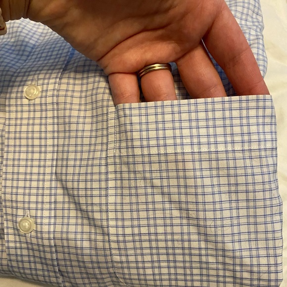 Jos A Bank Blue grid button down nwt - Picture 2 of 3